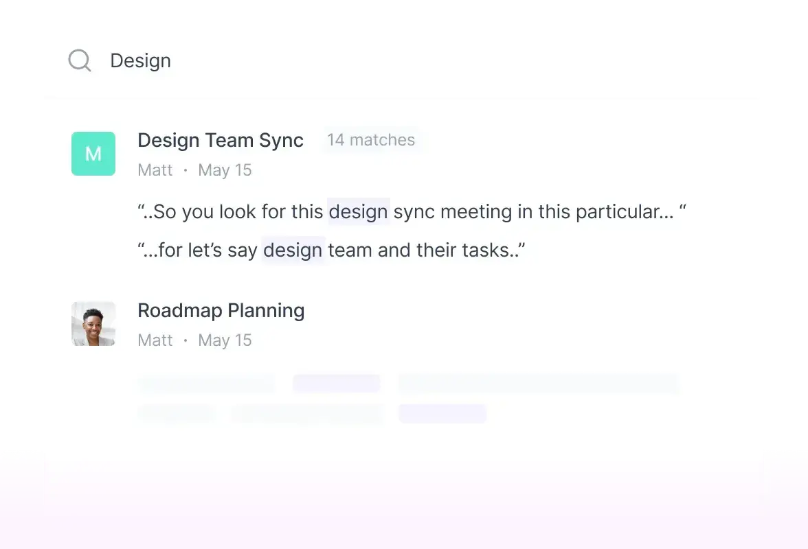 Meeting Search